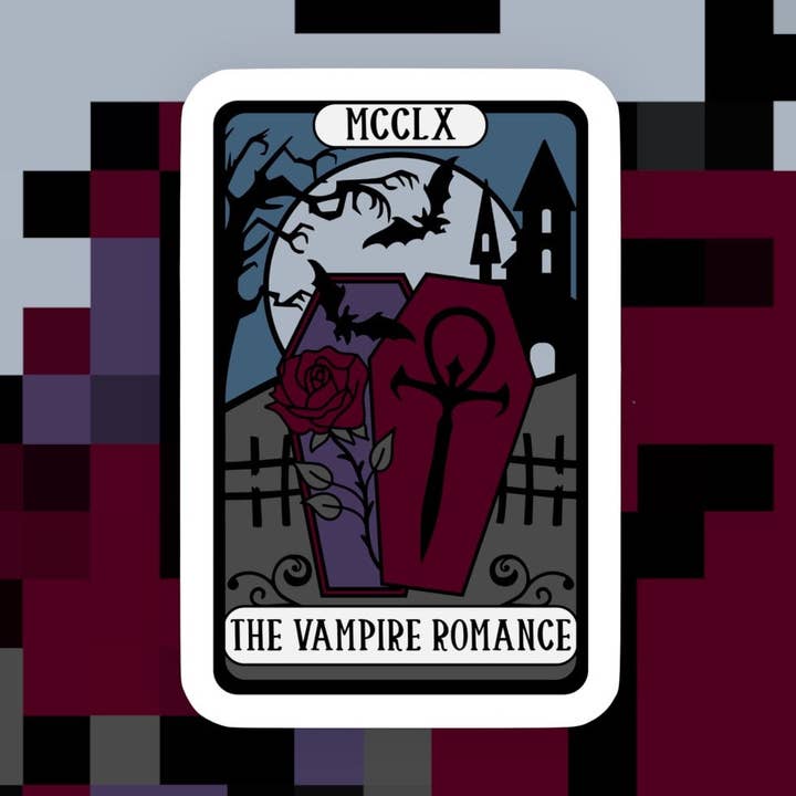 De tarotlezersticker van Vampire Romance voor wholesale door Ace the Pitmatian Co