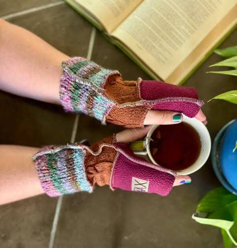 Jax Upcycled - Wholesale Gloves - Women's - Upcycled Unisex Fingerless Gloves choose the vibe color14