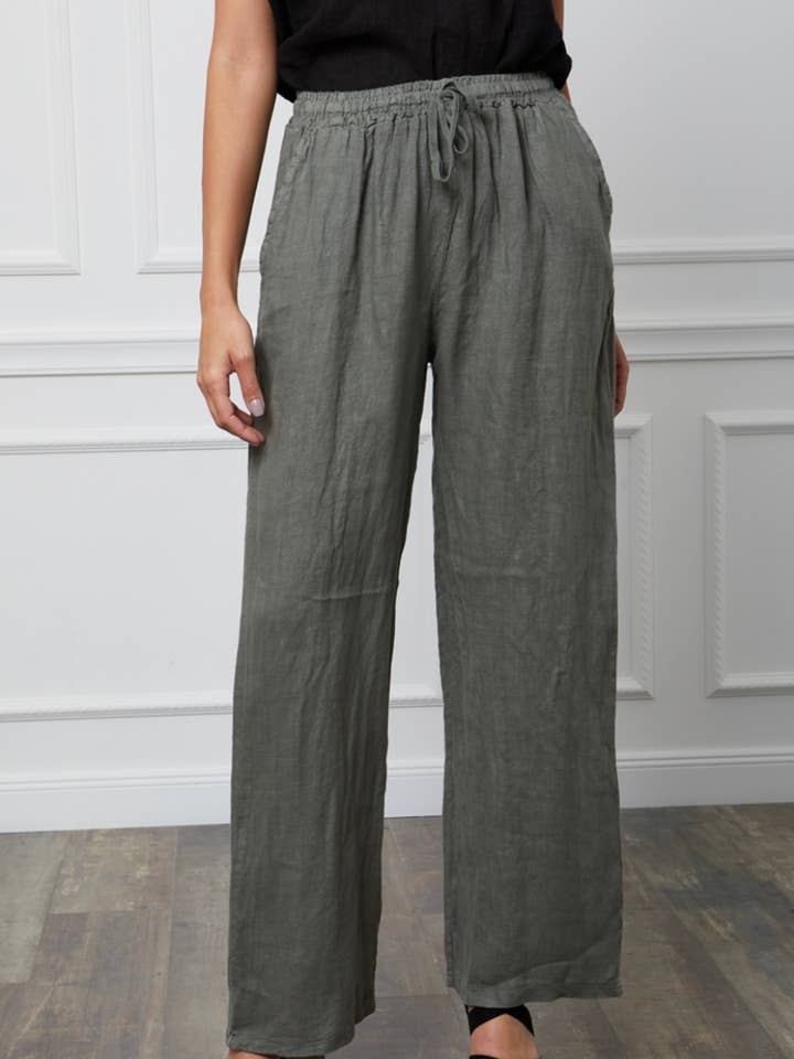 LÉA & LUC - Wholesale Pants - Women's - 100% linen trousers REF. 30132