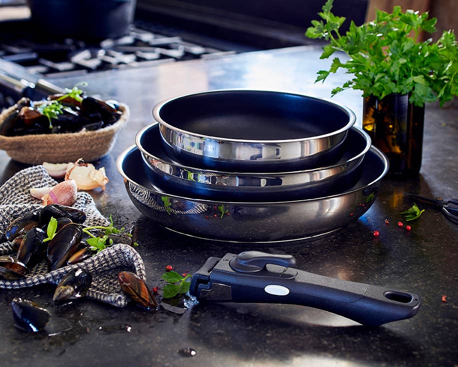 Cuivres de France-Baumalu - Wholesale Pan - Set of 3 Pans 20/24/28cm Comet Stainless Steel Removable Handle2