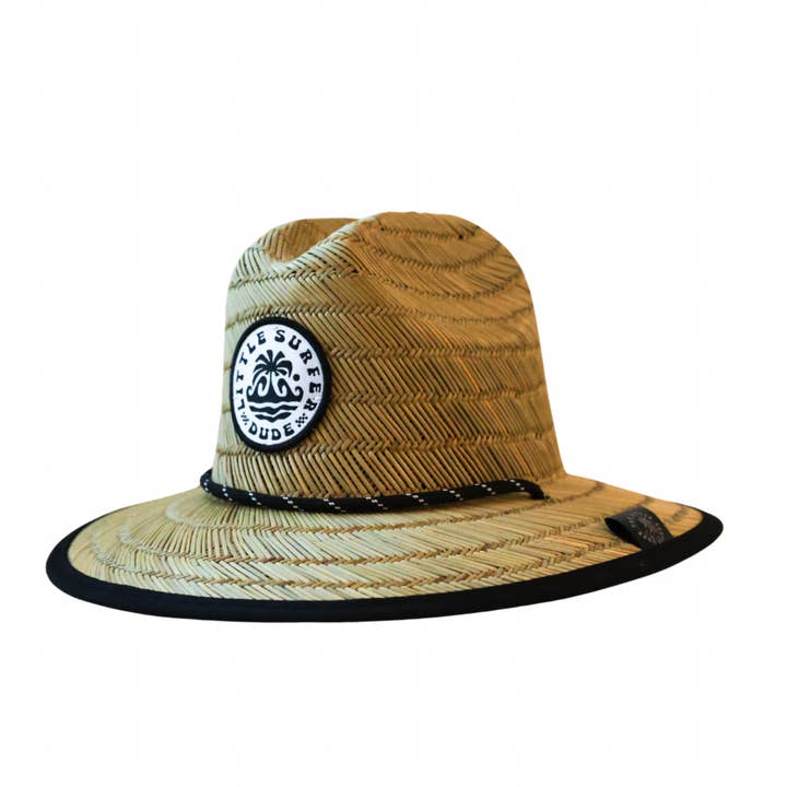 The Little Surfer Dude - Wholesale Kids Hat - Kids - Black and White Baby Straw Hat3