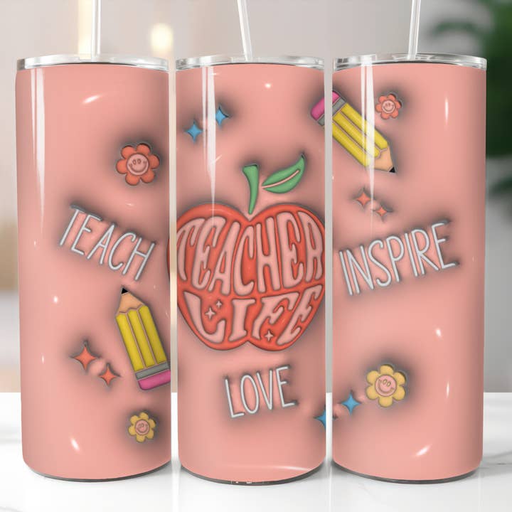 3D Teacher Life for wholesale by Triple D's Tumblers n More