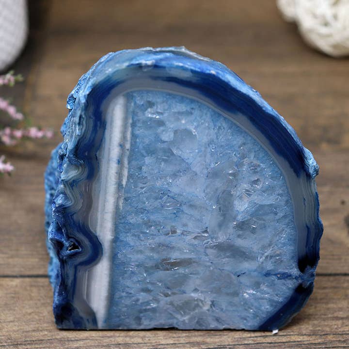 Natures Artifacts Inc - Wholesale Candle Holder - Agate Candle Holder Blue - Agate Tea Light Holder3