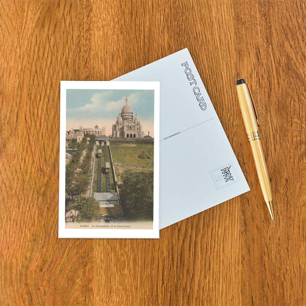 Found Image Press – wholesale Postcard – Postcard PS-111 Funicular Railway to Sacre Coeur Church1