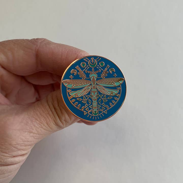 Rikrack - Wholesale Lapel pin/button - Mystic Dragonfly Enamel Pin1