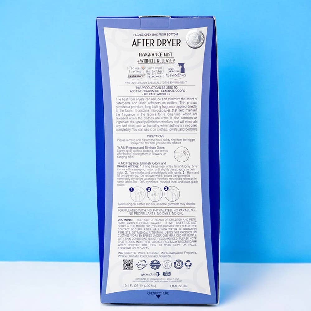 Instant Fresh Air - Wholesale Room & Linen Spray - After Dryer 10.1 Oz., Fragrance Mist + Wrinkle Releaser.5