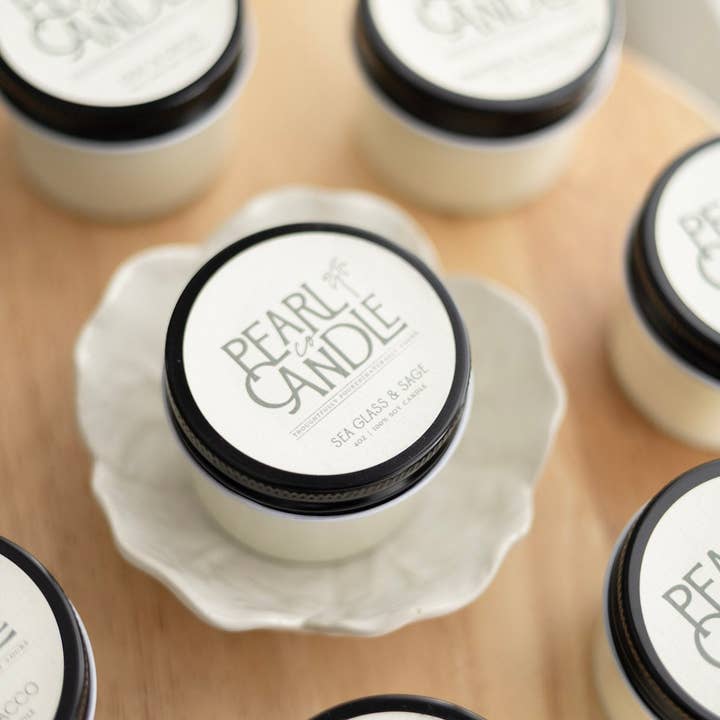 Pearl Candle Co. - Wholesale Jar/Filled Candle - Sea Glass & Sage Candle