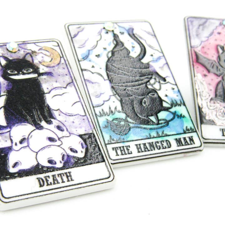 Oh, Heart! - Wholesale Lapel Pin/Button - Cute Cat Tarot Pin5