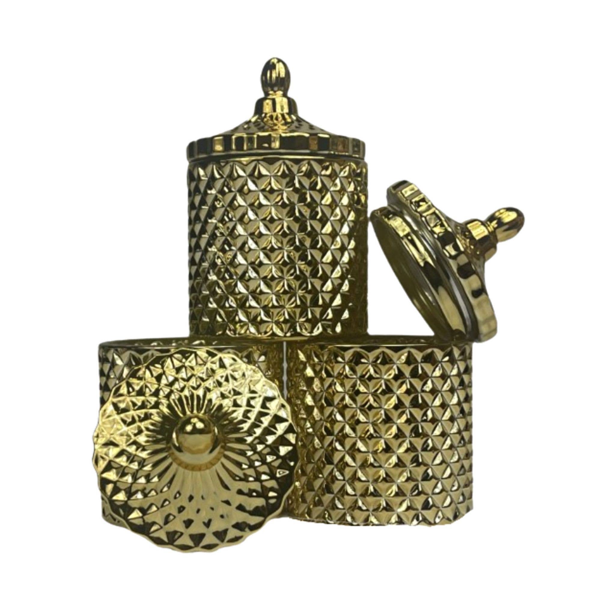 General Wax - Candle Making Supplies – Suporte de vela por atacado – 10 oz Ouro Metálico França - Vela de Vidro3