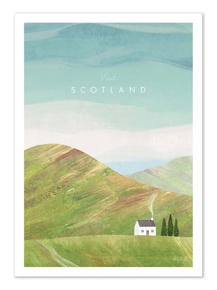 Kunstposter - Bezoek Schotland - Henry Rivers voor wholesale door Wall Editions