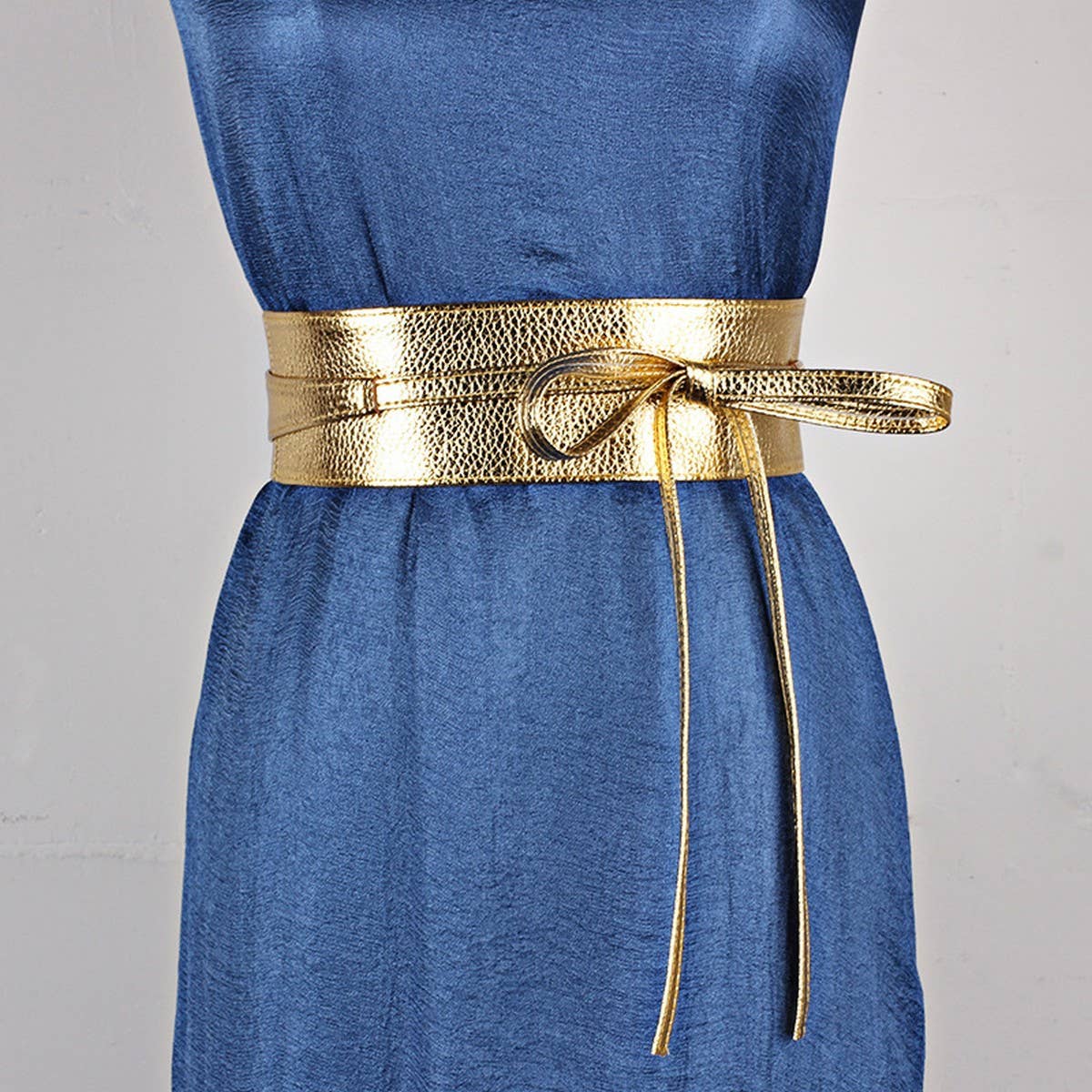 Lily Clothing - Wholesale Belt - Women's - WIDE RIBBON BOW TWO CIRCLE BELT WAIST SEAL_CWABE03387
