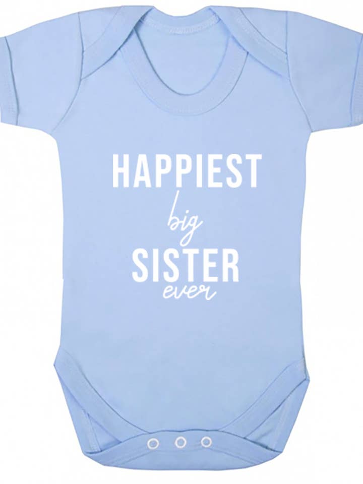 Happiest Big Sister Ever Baby Vest S0515 for wholesale by Illustrated Identity