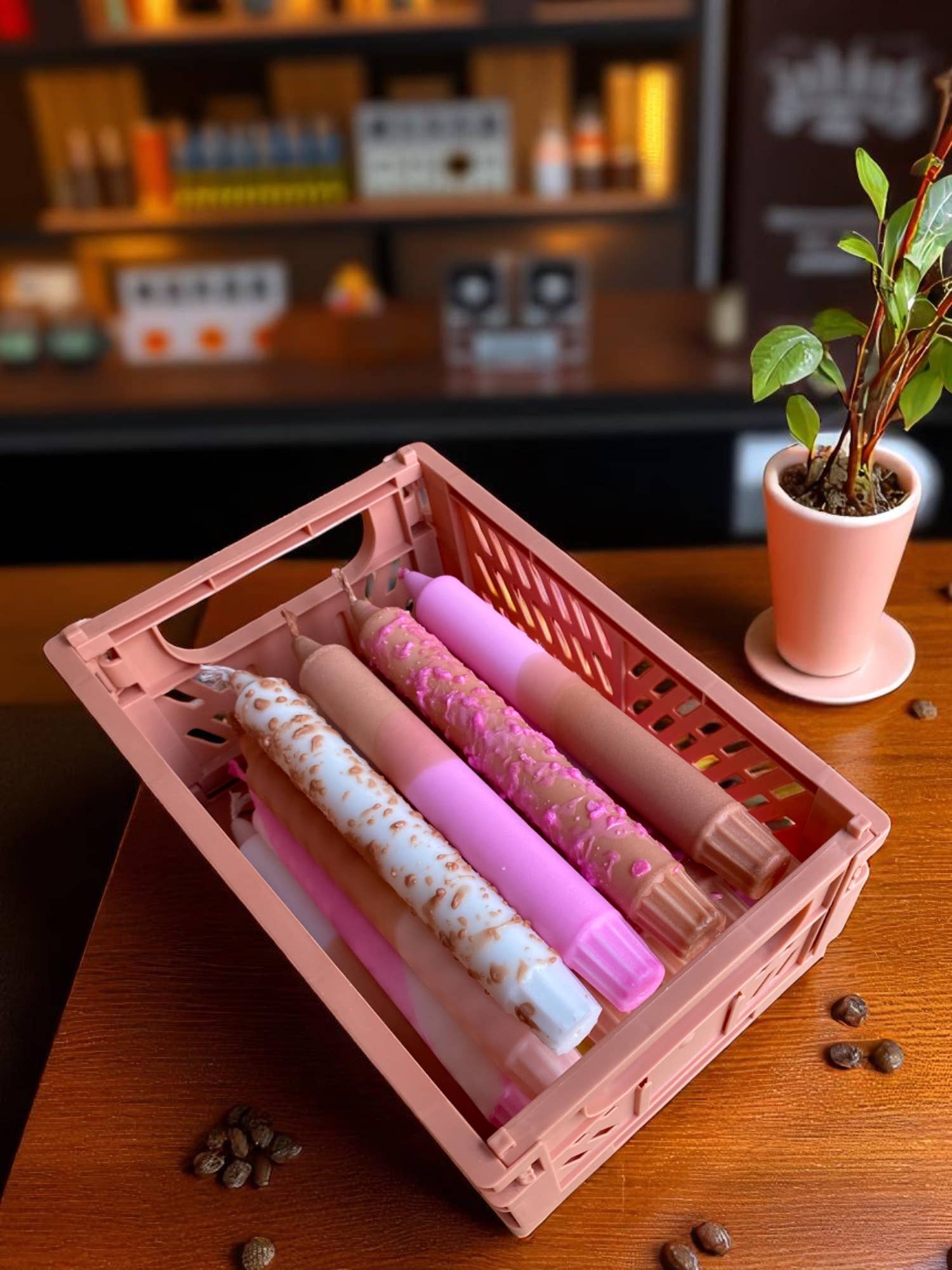 Kupkup HB. - Fi Design Studio Co. - Wholesale Pillar Candle - Joyful Glow | Chocolate Cake Tapper Candle | 2.3x20 cm 36