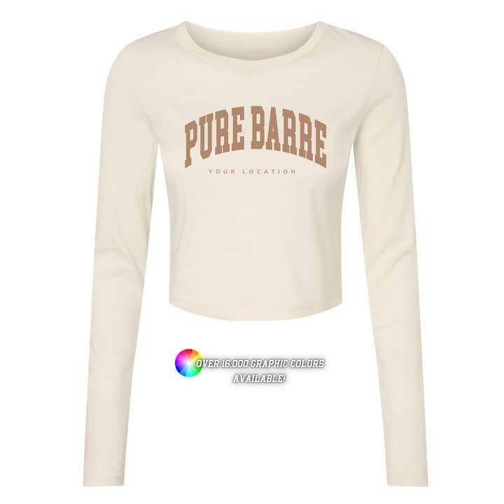 Custom Branded Logo Women's Micro Rib Long Sleeve Baby Tee for wholesale by Faith & Life Christian Brands