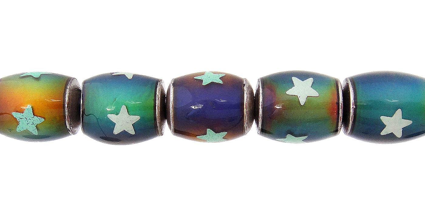 Tika - Wholesale Beads - Mirage Beads (Original)- Barrel w/ Stars0