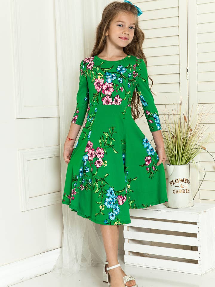 Princess Seam ALine Dress with Full Skirt for wholesale by Allium