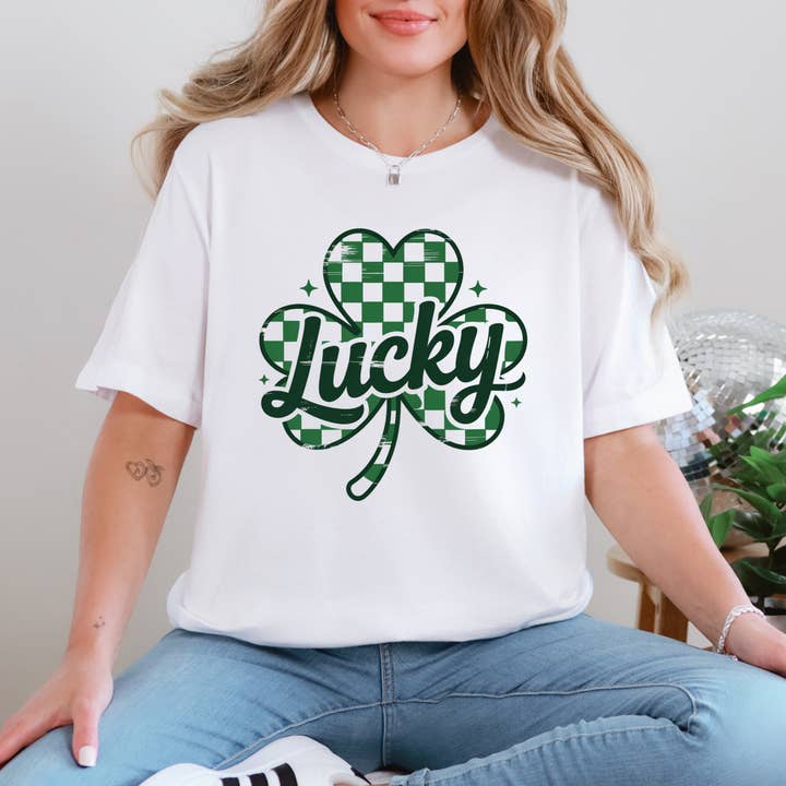 Lucky Clover Graphic Tee for wholesale by Ink Attic Wholesale