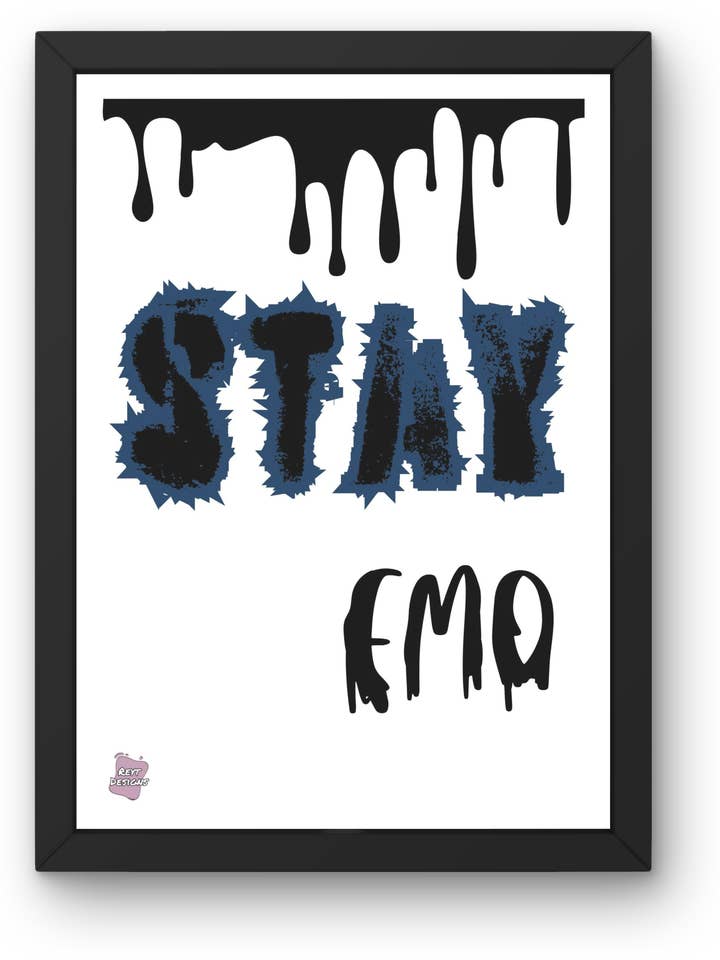 Stay emo - Portrait Poster Wall Art for wholesale by Reyt Designs