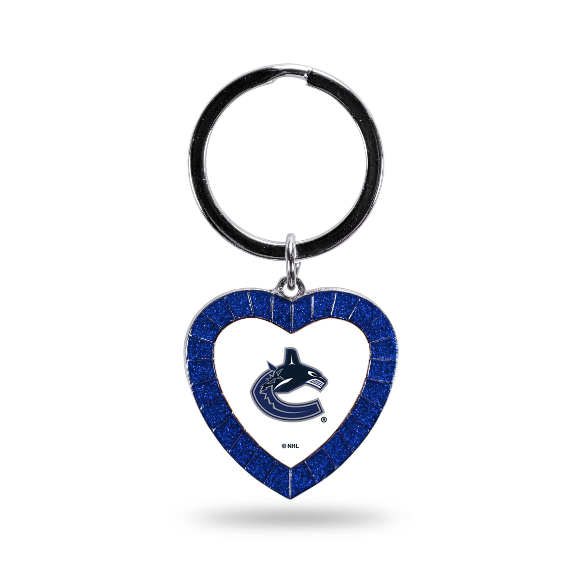 Rico Industries - Wholesale Keychain - Unisex - NHL  Vancouver Canucks Royal  Heart Keychain0