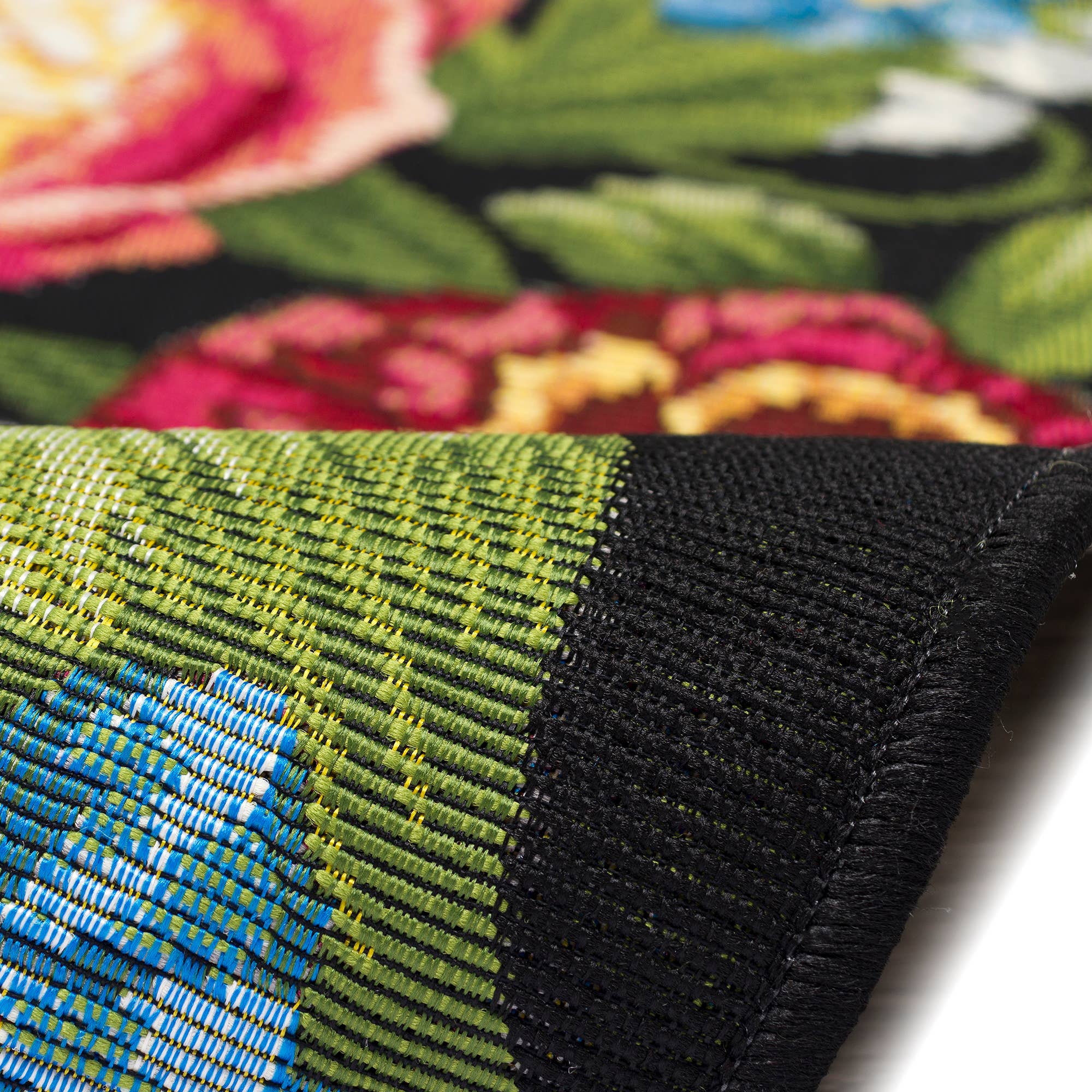 Esencia Secret Garden Indoor/Outdoor Mat Black for wholesale on Faire2