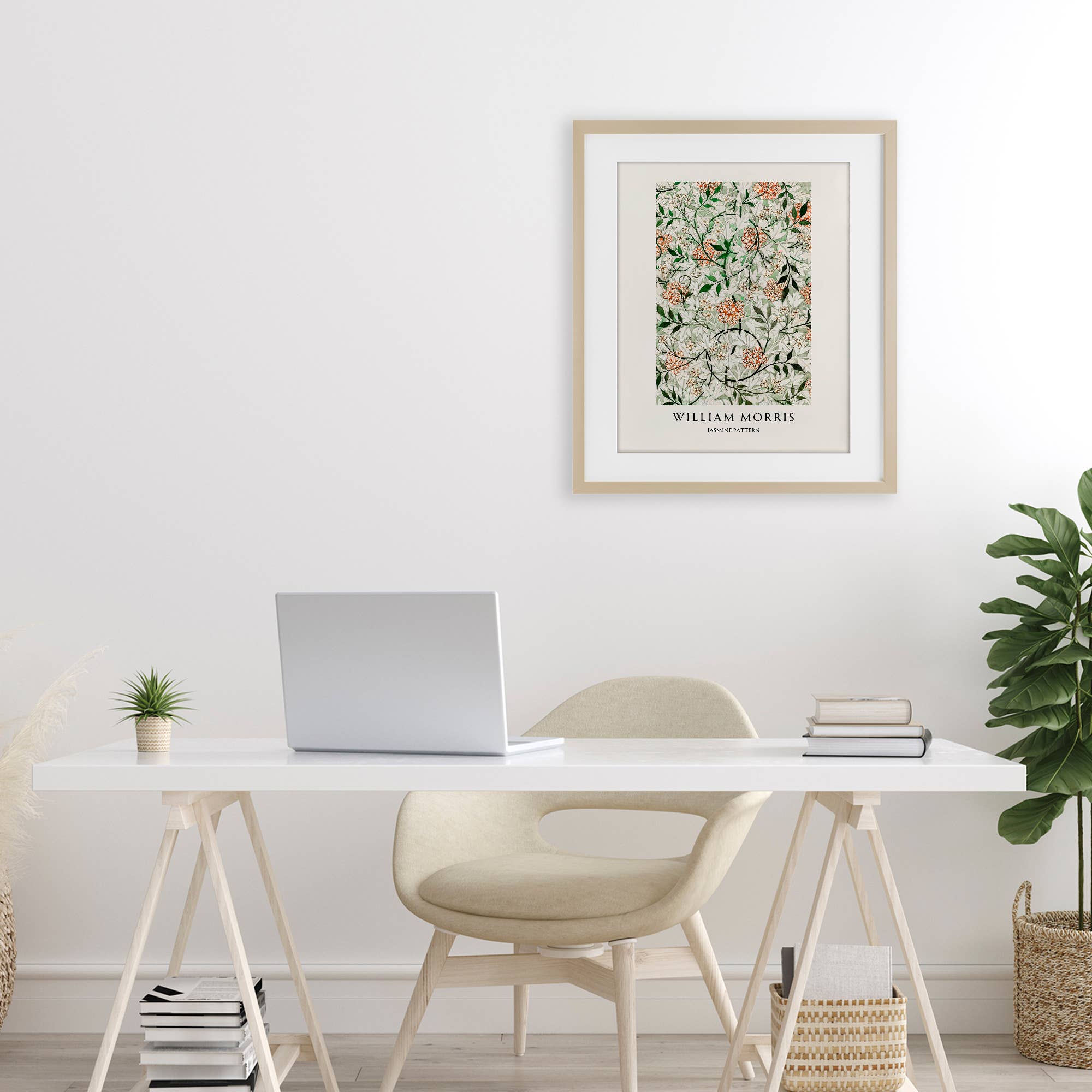 Stupell Industries - Wholesale Wall Sign - William Morris Jasmine Pattern - Print Under Glass Wall Art4