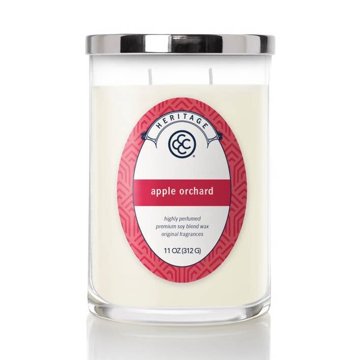 MVP Group International INC - Wholesale Jar/Filled Candle - Heritage Cylinder Apple Orchard, 2 Wick, 11 oz0