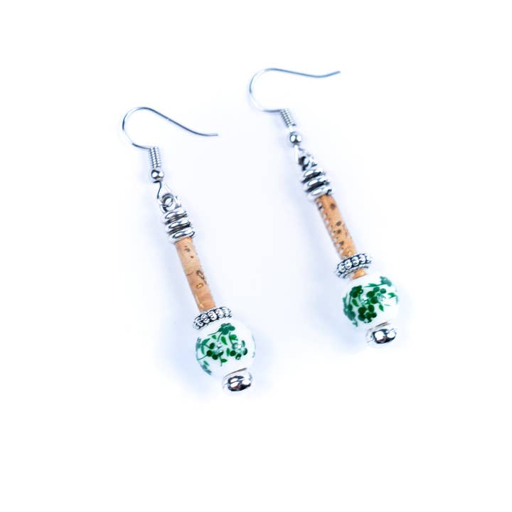 Meninas Bonitas Cork - Venta al por mayor Pendientes colgantes - Pendiente de corcho Pendientes originales hechos a mano para señora-ER-134-MIX-52