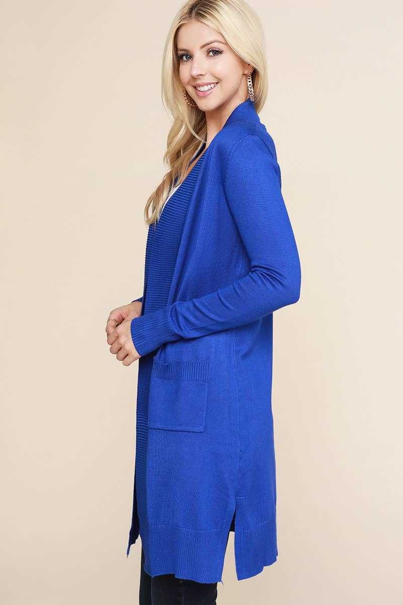 NINEXIS - Vente Cardigan – femme - AWOCAL311_CARDIGAN OUVERT À MANCHES LONGUES AVEC POCHES LATÉRALES12