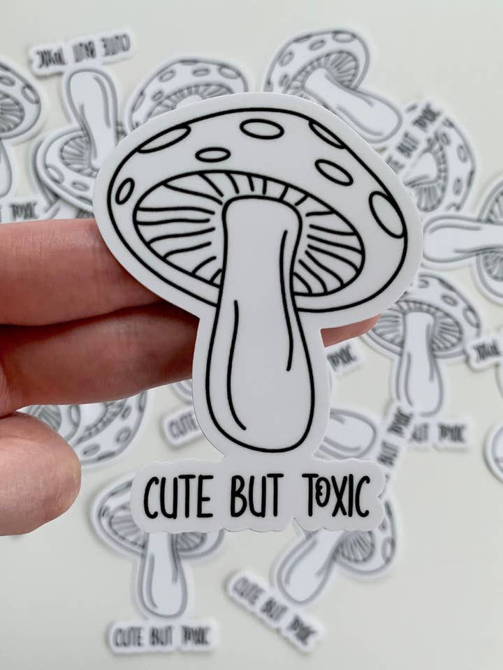 Pegatina de vinilo mate impermeable: Lindo pero tóxico para venta al por mayor de F&F Designs