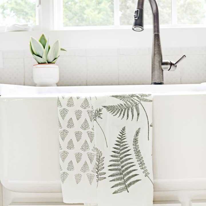 Highland Ridge | Handmade Home Decor - Wholesale Tea Towel - Fern Fronds Tea Towel