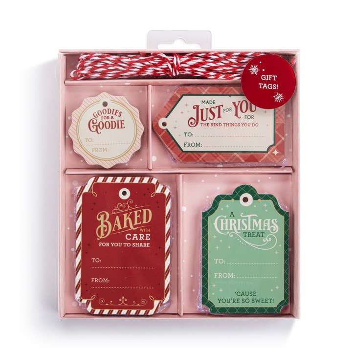 Holiday Baking Gift Tags with Twine - Set of 24 for wholesale by DEMDACO