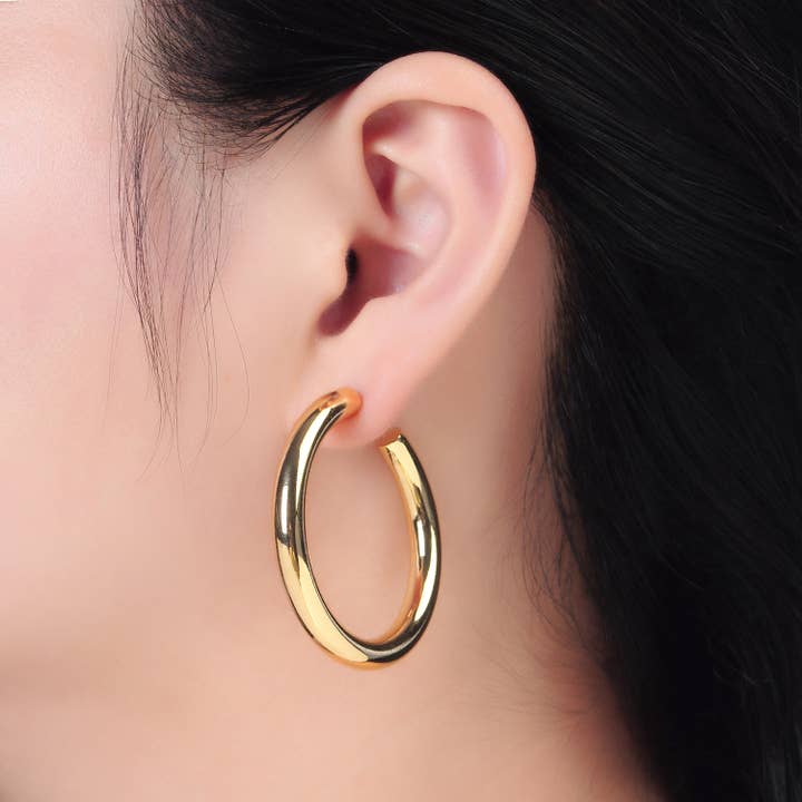 Aim Eternal - Wholesale Hoop Earrings - 24K Gold Filled 40mm, 45mm, 35mm Hoops | AD720 - AD7222