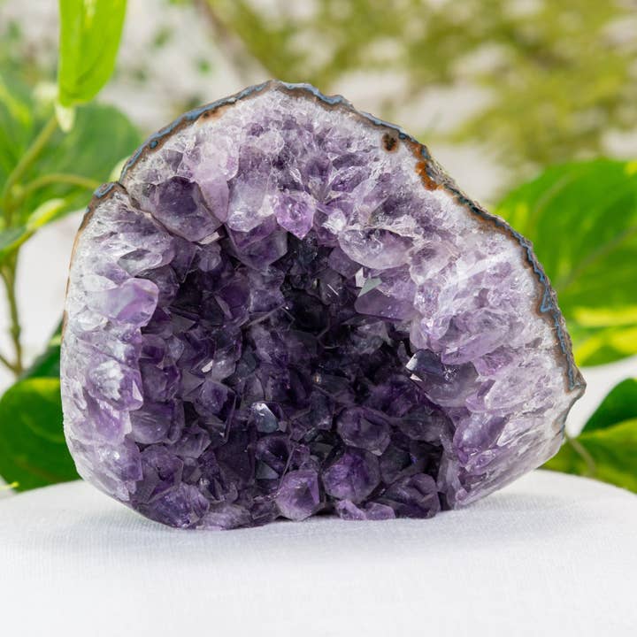 Amethyst Cut Base Geode Cluster. for wholesale by Down To Earth