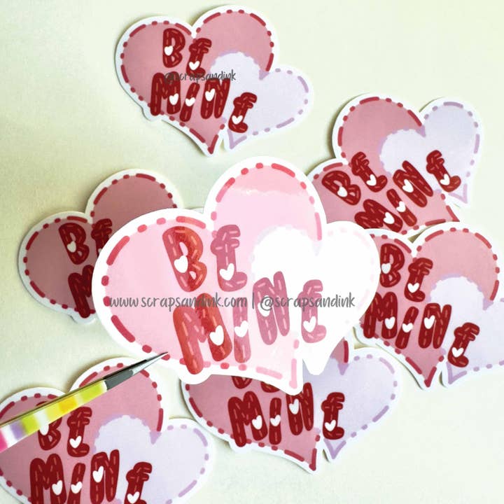 Heart and Love Themed Stickers for Valentine's Day for wholesale by Scraps & ink