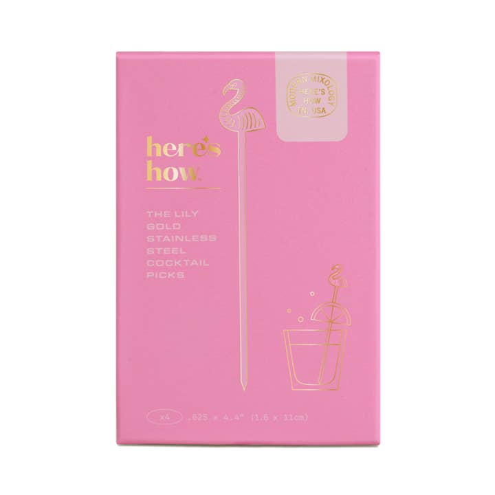 The Lily Flamingo Cocktail Picks - Set of 4 for wholesale by Here's How