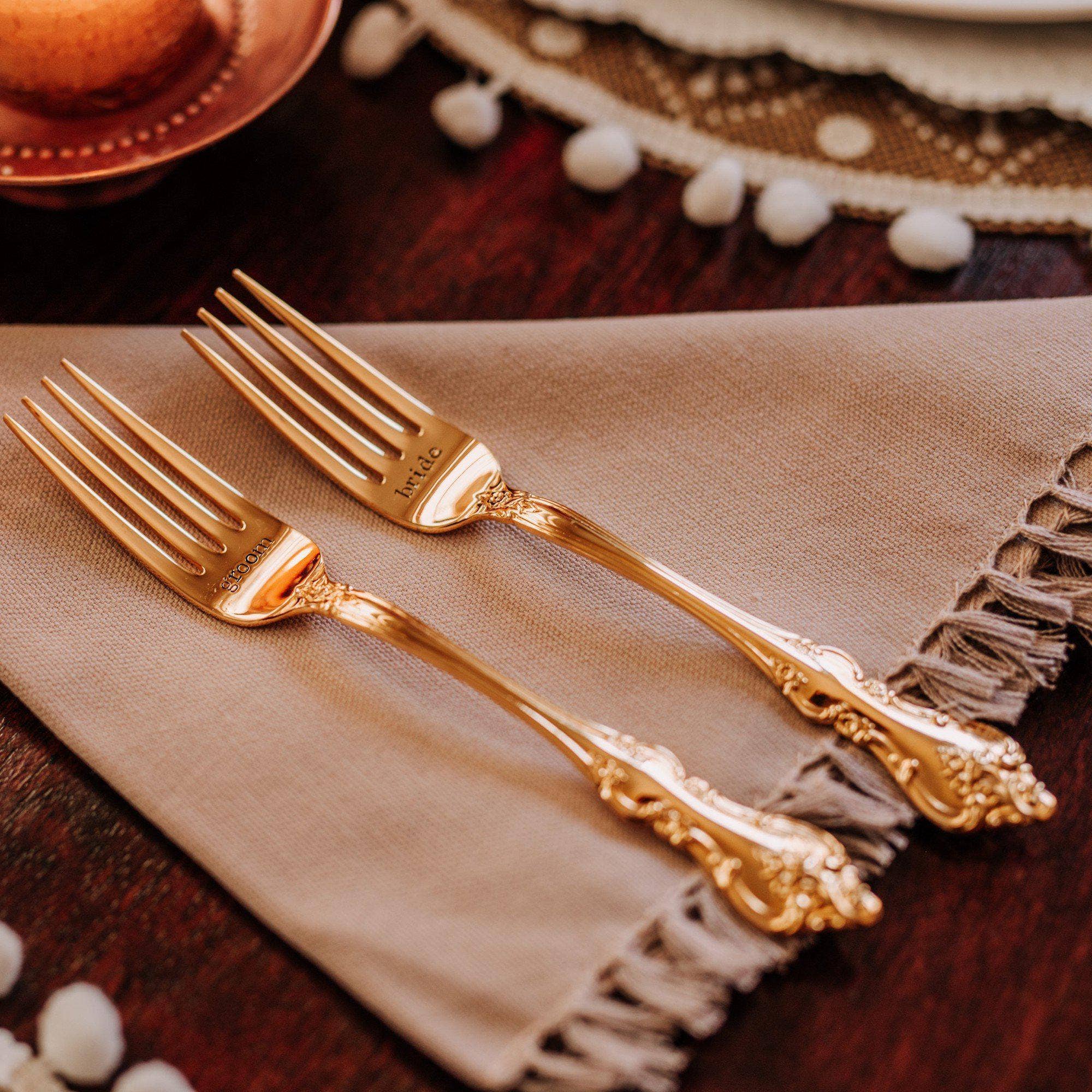 Salt and Sparkle - Wholesale Table Fork - Gold or Silver Vintage Wedding Forks4