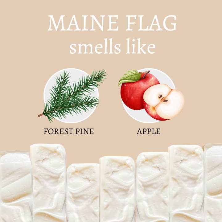 Center Street Soap Co - Wholesale Bar Soap - Maine Flag Vegan Handmade Bar Soap - 4oz