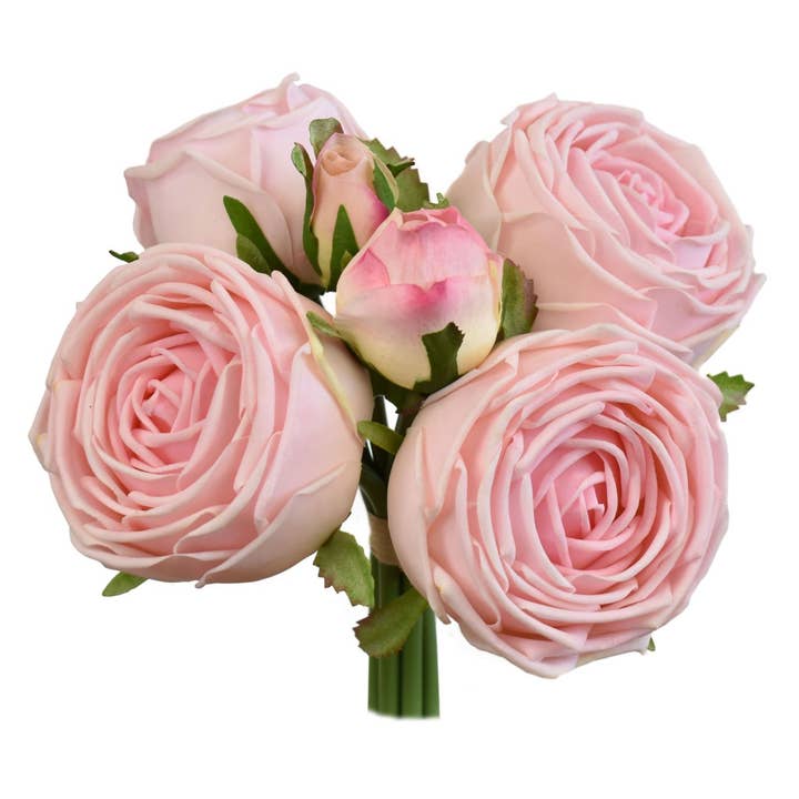 8.5” Fresh Touch Cabbage Rose Bundle - Pink for wholesale by David Christopher's Collection