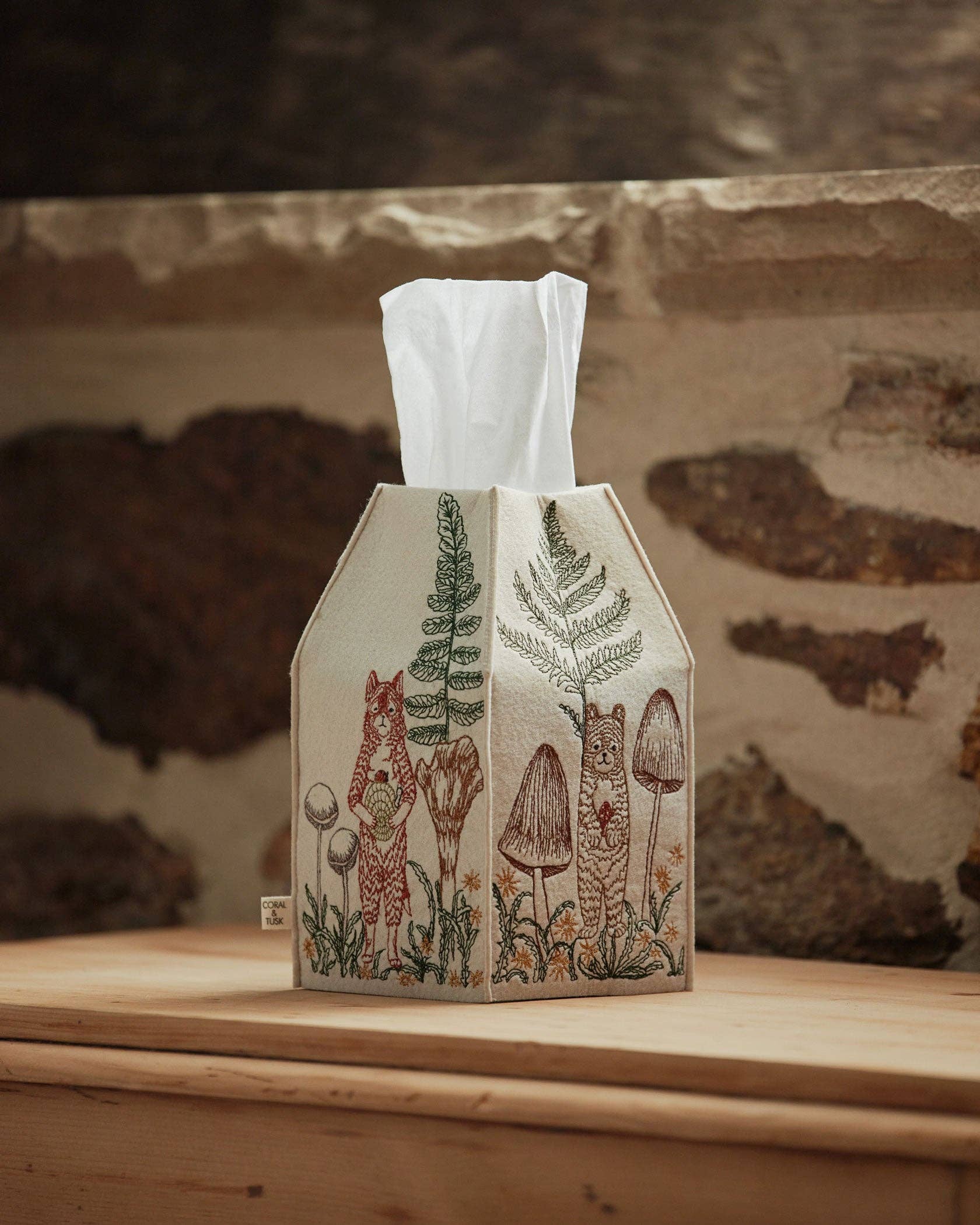 Coral & Tusk - Wholesale Tissue Box - Mushrooms and Ferns Tissue Box Cover5
