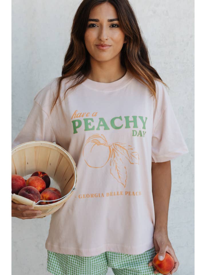 Crowned Free - Wholesale Screen Printed T-Shirt - Women's - Have a Peachy Day Tee 5