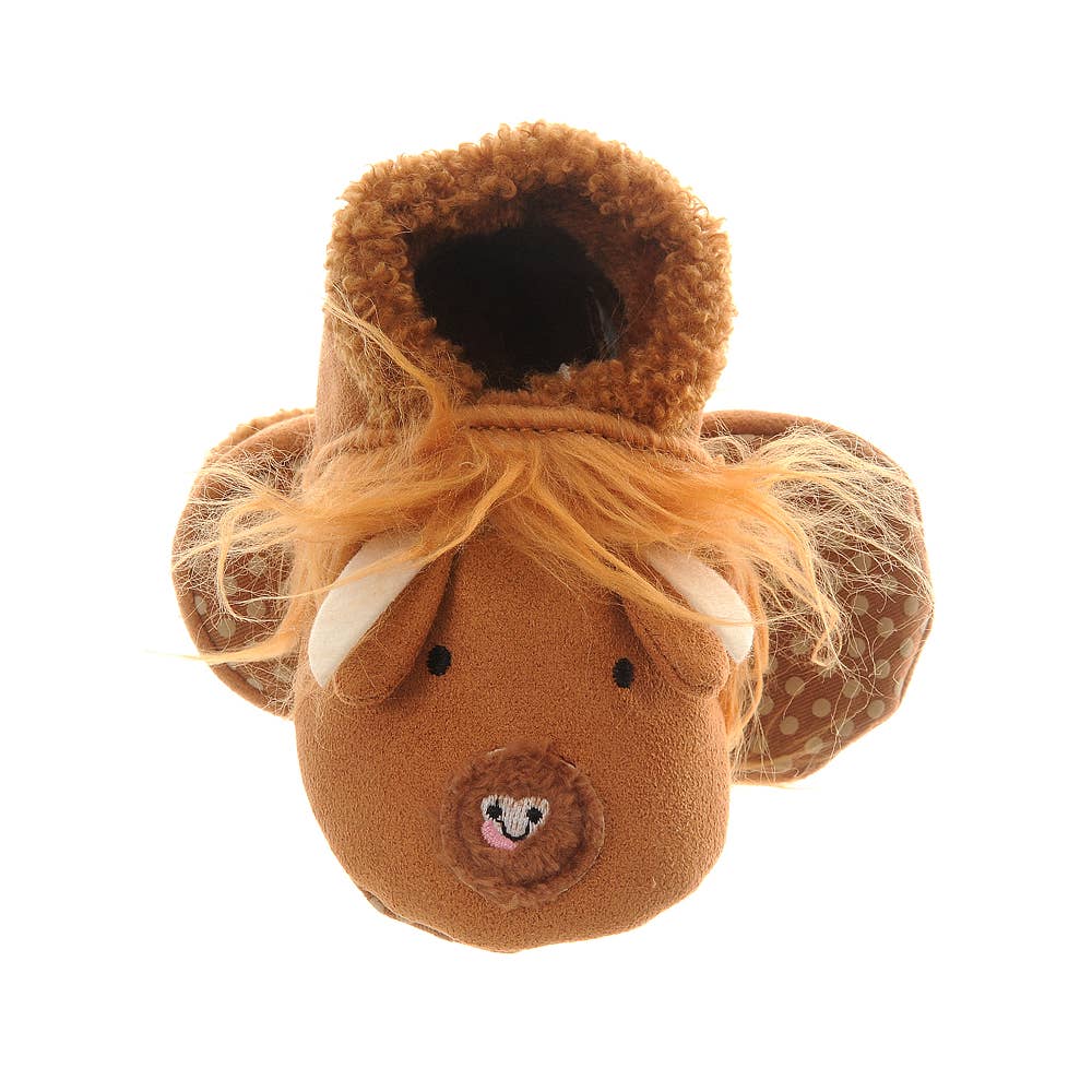 Ziggle Baby – Großhandel Hausschuhe – Baby – Highland Cow Pantoffeln