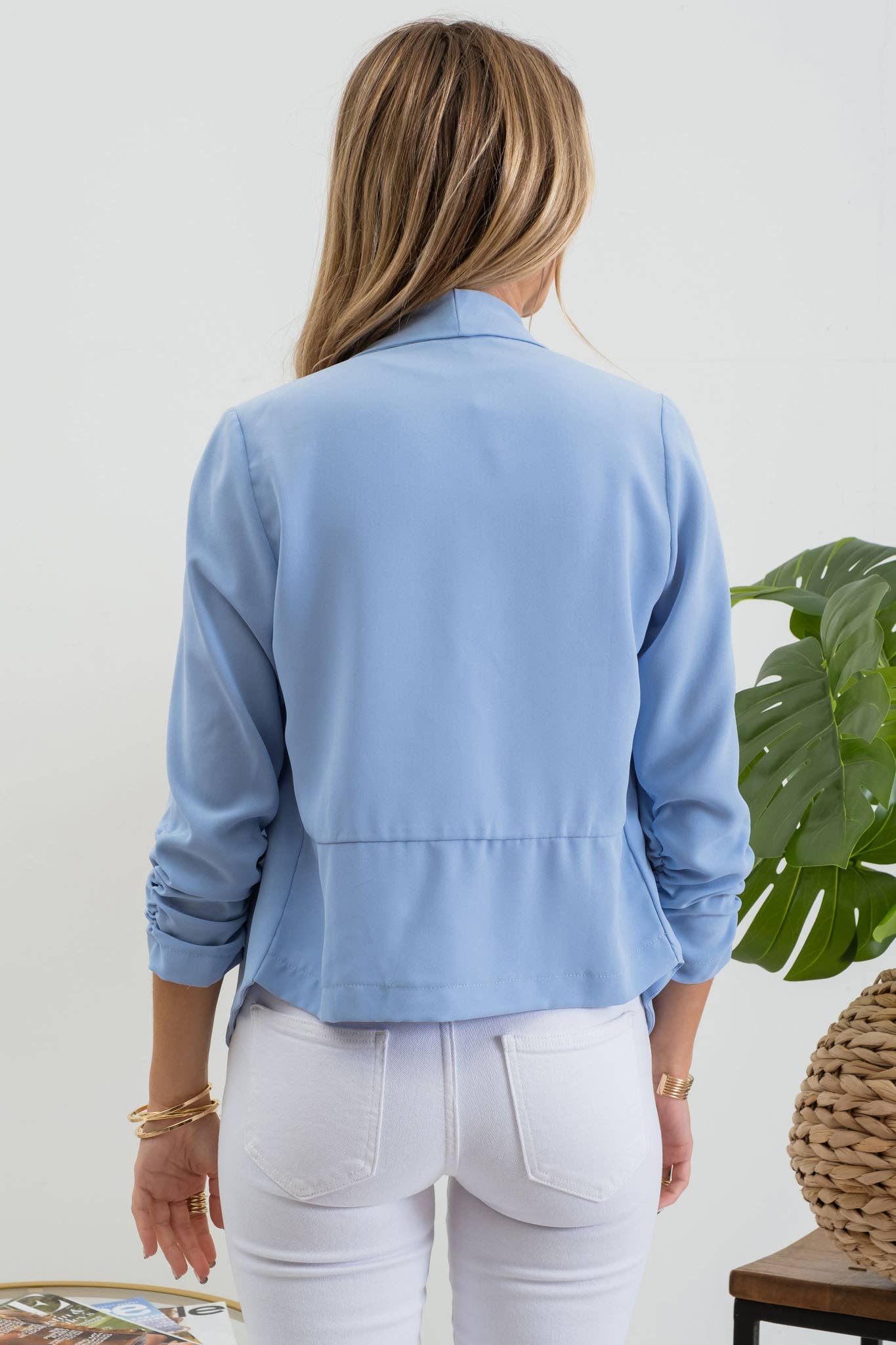 Blu Pepper – wholesale Blazer - Dam – Blazer med 3/4 ärm och rynkad ärmdetalj34