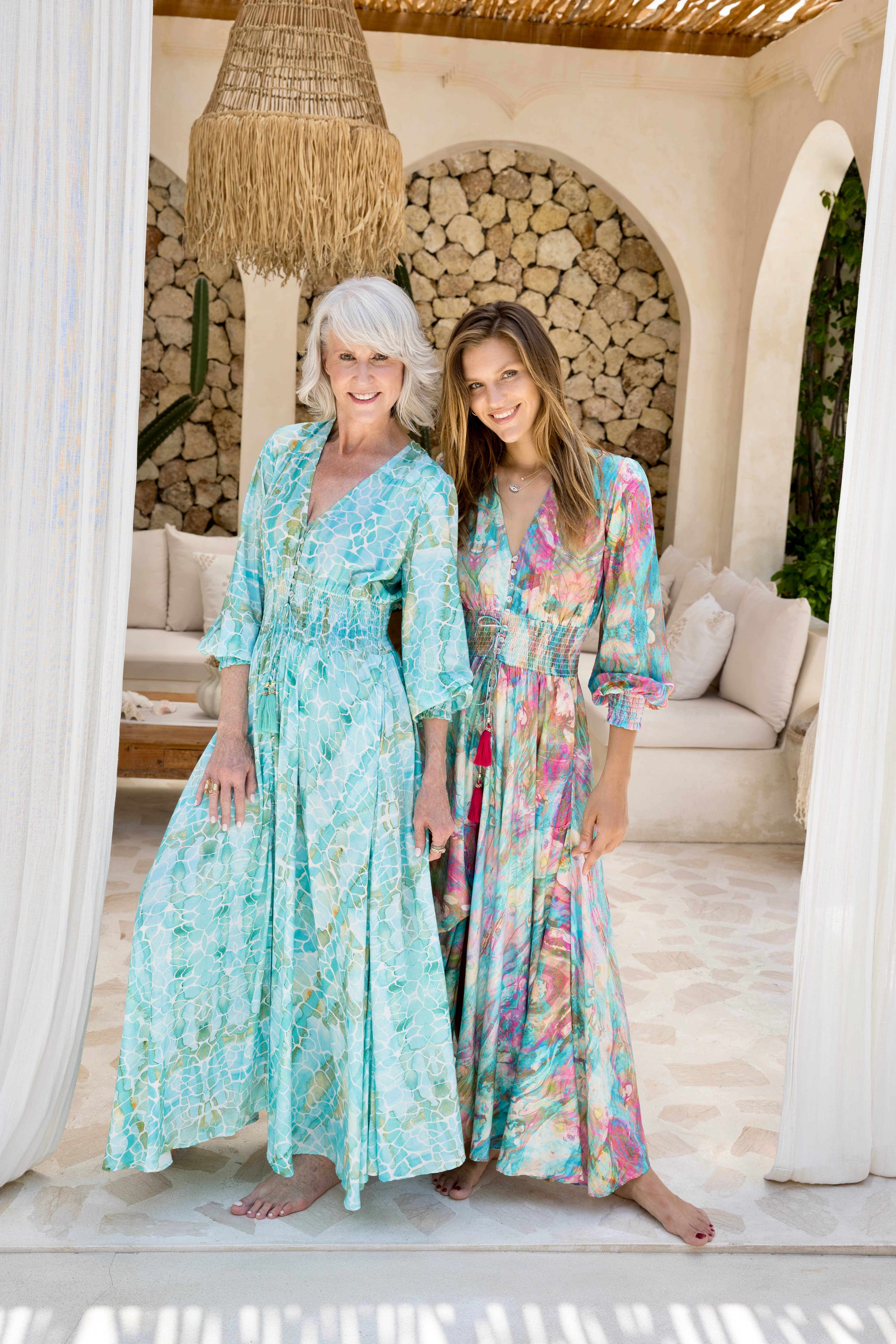 Sophia Alexia - Wholesale Dress - Women's - AQUA PEBBLES ST TROPEZ MAXI DRESS7