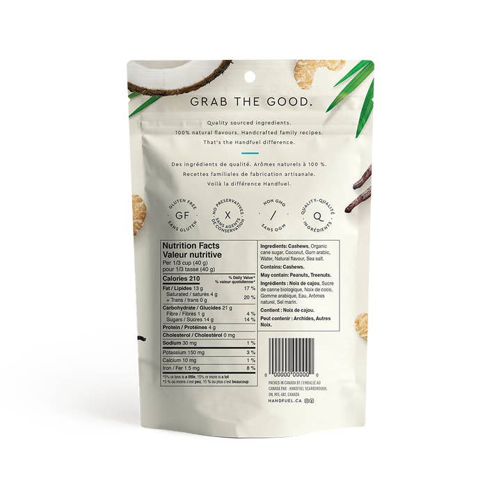 HANDFUEL – wholesale Nuts – Coconut Cashews 150g x 121