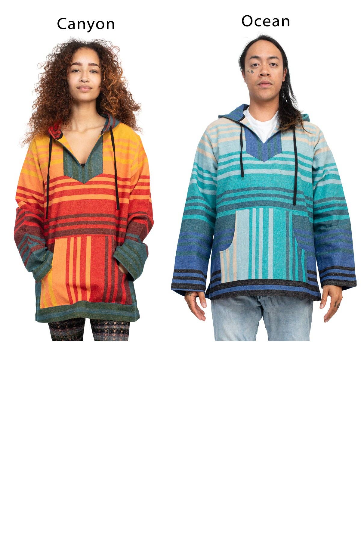 Lakhays Collection Inc. - Wholesale Hoodie - Unisex - Ombre Striped Unisex Baja Hoodie2