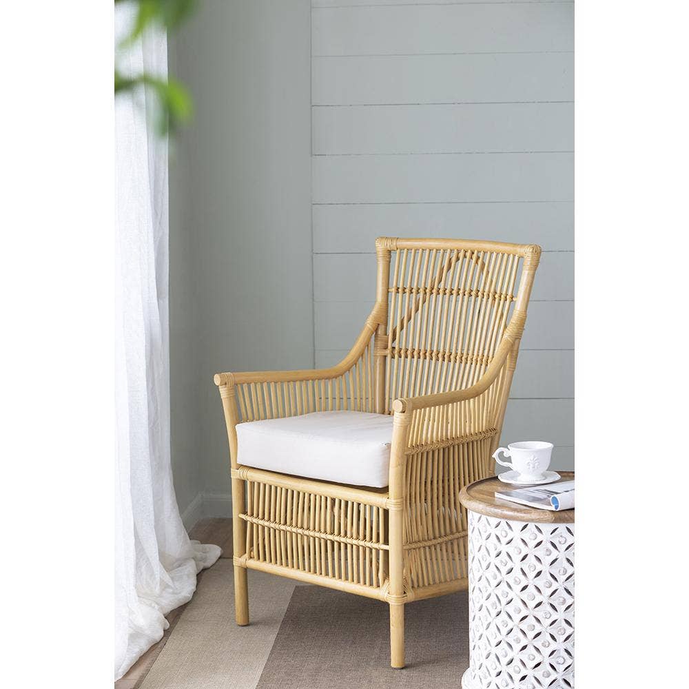 A&B Home Group Inc. – Engroshandel Stol – 23x23x37,5" Rattan Stol Høj Armlæn - Brun/Creme1