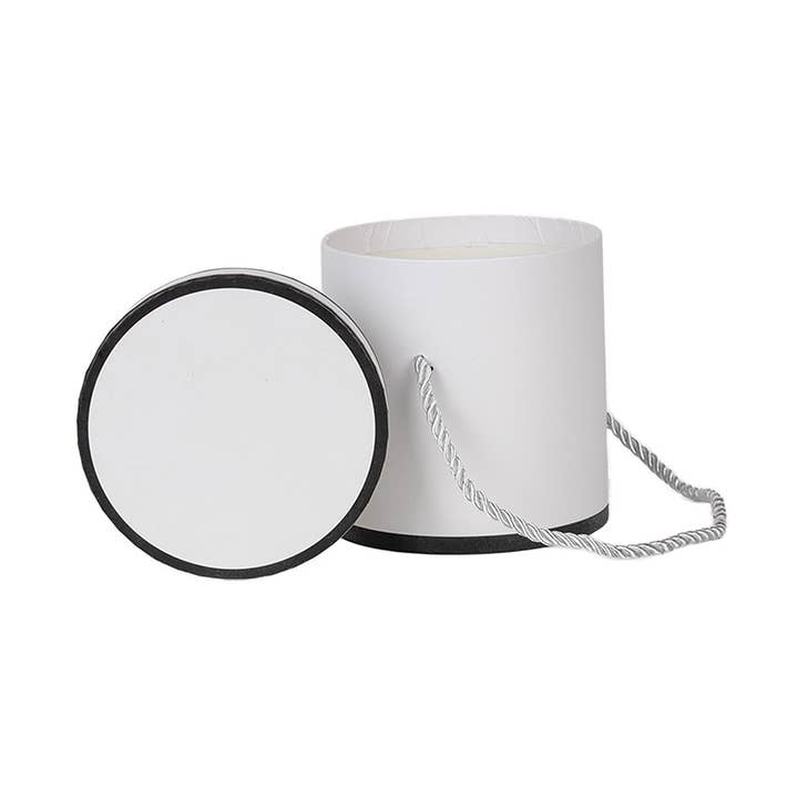 Clayre & Eef – wholesale Decorative box – 66009W Gift box Ø 12x12 cm White Cardboard Round0