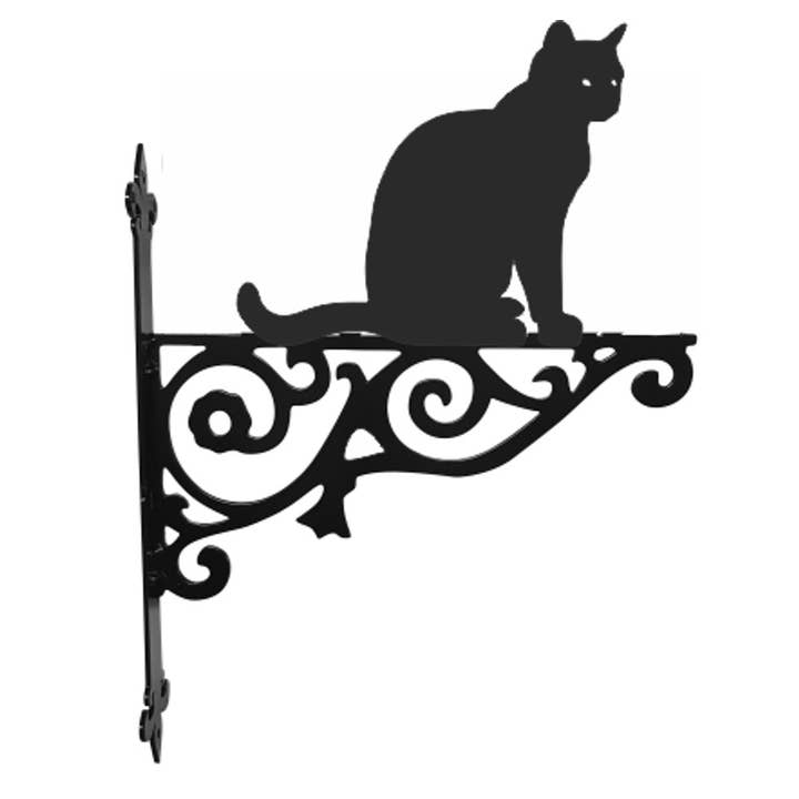 Cat Sitting Ornamental Hanging Bracket for wholesale by Steel Images