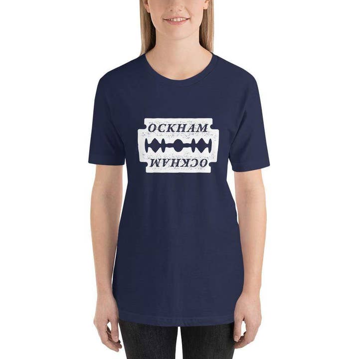 The Philosopher's Shirt - Vendita all'ingrosso Maglietta serigrafata - Unisex - Ockham's Razor - Maglietta basic