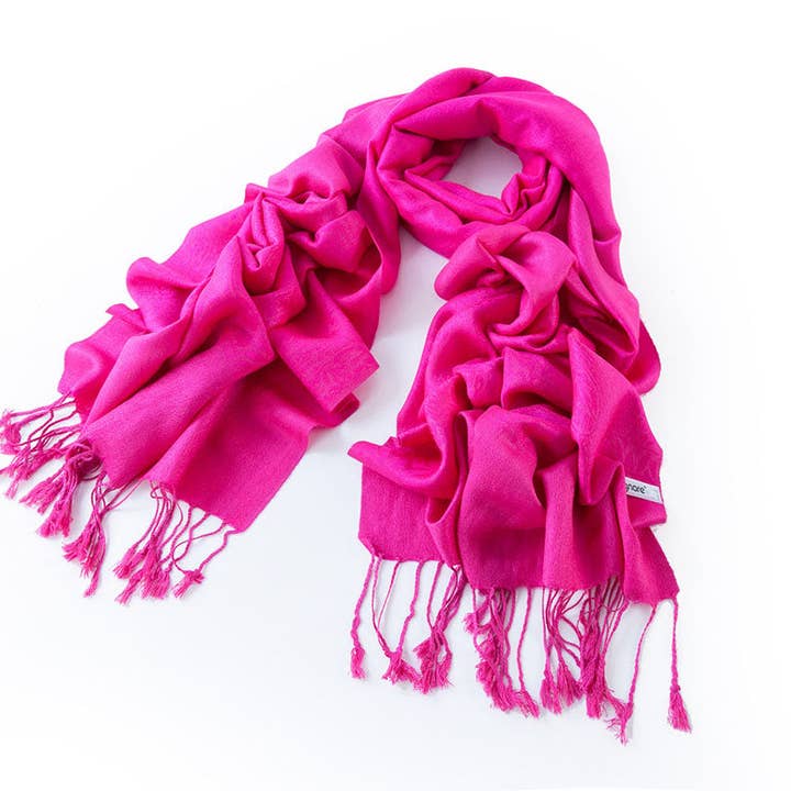 Signare Tapestry - Wholesale Scarf - Women's - Fuchsia - Pashmina2